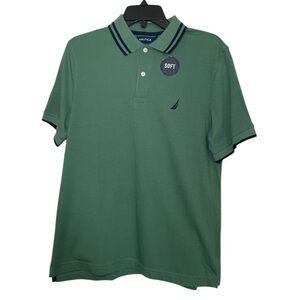 Nautica classic fit solid green Polo sz S